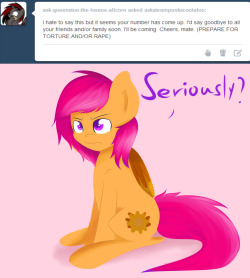asksteampunkscootaloo:  Ok I dont mind answering silly ask’s