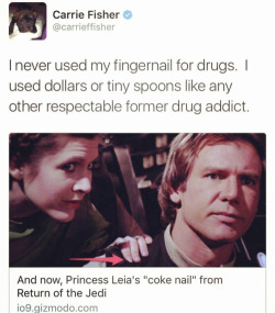 hamandcheezy:  Carrie Fisher is a gift humanity doesn’t deserve