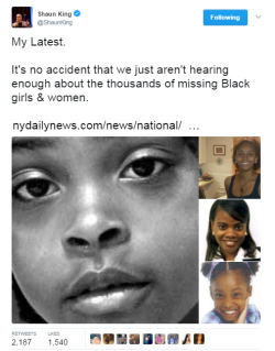 black-to-the-bones:Can you name a single missing black girl in