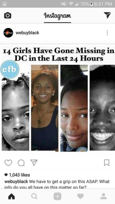 trelesire:  the-jojobeans:  211 black women/girls gone missing