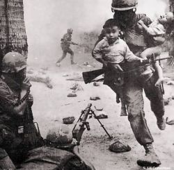 the-old-ways:  Marines.  Vietnam.  Note the 1919 and the babies