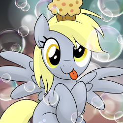 kukutjulu01:  Derpy Bubbles by drawponies  <3