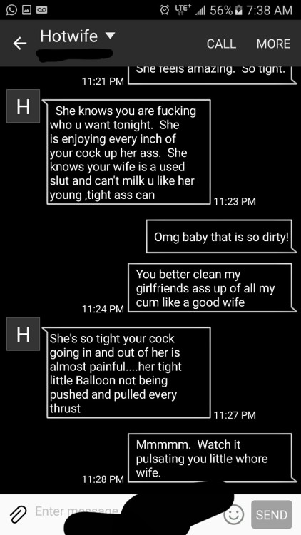 bi-cuck:  My hotwife wants to try being a cuckquean so she knows why I love being a cuck so much.  Judging by the conversation, I think she has the just of it.  I canâ€™t wait till we act this out for her. 