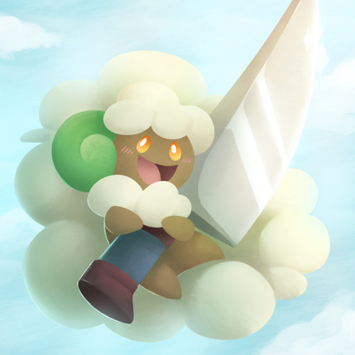 Adorable puff rascal done for a Pokemon with Knife themed zine,