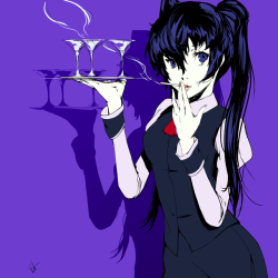 brinkofmemories:Naoto SHirogane dressed as Jill from VA11-Hall-A!