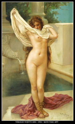 adhemarpo:  Virgilio Tojetti (1851-1901) - Le bain (1897)