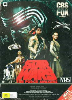 art-awakens:  Star Wars : The Force Awakens 80’s VHS CoverDesign