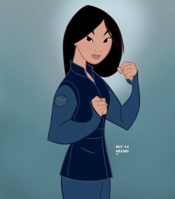 weearts:  Agent Mulan, I mean Agent May art! ;) This is dedicated