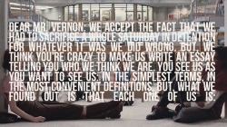 -vicfuentesarms-:  Dear Mr. Vernon, we accept the fact that we