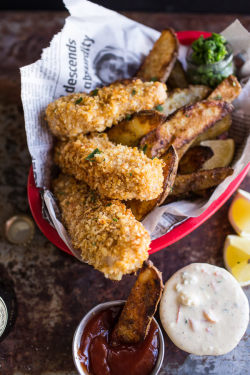 fattributes:  Potato Chip Crusted Fish and Chips