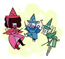 yamino:   My favorite trios of magic moms fused for Halloween