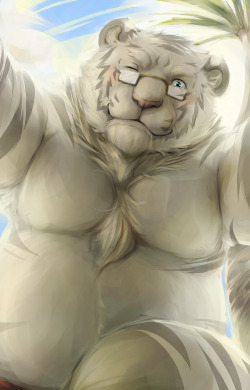 ralphthefeline:  Pudgy tiger Ralph sure is glad to see someone
