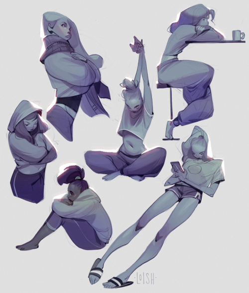 loish:  More comfy clothes! Trying to push the shapes a bit. Thanks