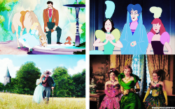 mickeyandcompany:  Cinderella (1950) and Cinderella (2015) parallels