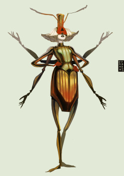 dark-tarou:  Beetle girl doodle~