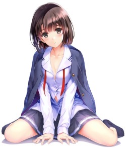 misaki kurehito saenai heroine no sodatekata katou megumi cleavage