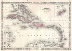 compulsivecartographer:  Johnson’s Map of the West Indies,