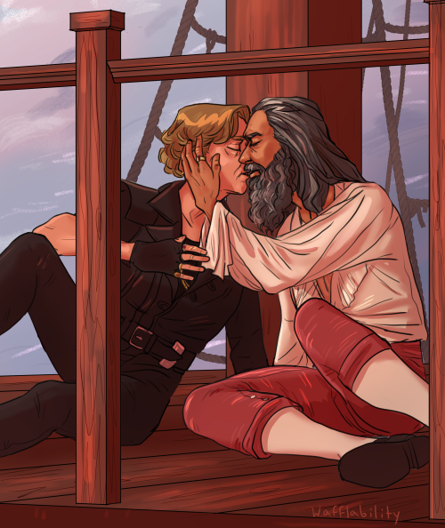 wafflability:  Wild AU where Stede and Ed just kiss when they’re