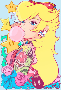 insanelygaming:  Punk Peach Prints available on Society6 Created