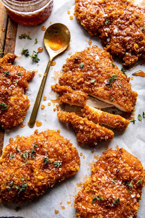 daily-deliciousness:  Baked crunchy hot honey chicken
