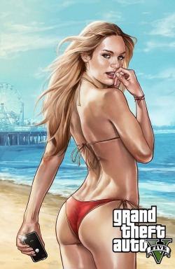 nsfwgamer:  Awesome Grand Theft Auto V fan art by Brandon Arseneault 