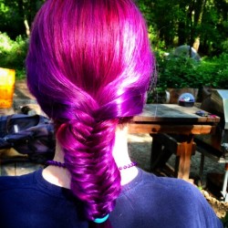 My version of the #Frozen braid. Compliments of Sarah on our