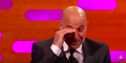 trainthief: here’s some caps of stanley tucci crying with laughter