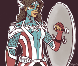 seizure7:  America Chavez + 10 years // cropped ver. her star