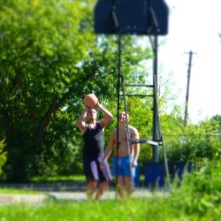 One sunny day. August 13, 2012 . #Basketball #guys 🏀 #streetgames