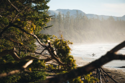 patagonia:  An unknown surfer in Florencia Bay, Vancouver Island,