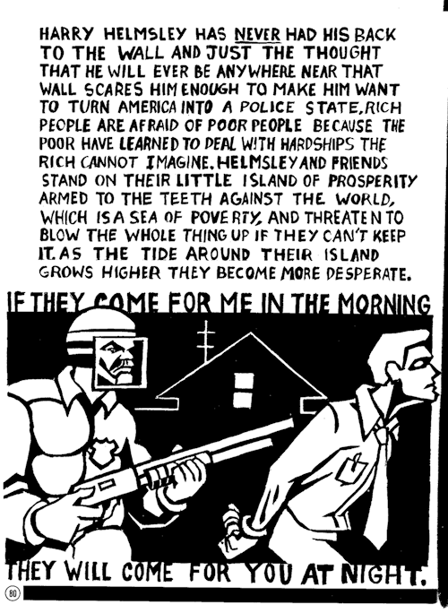 certifiedhypocrite:  thebristolboard:  freedomfunnies:  Comics About Police Violence by Seth Tobocman 1 graphic and two comics, “Police State America” about the killing of unarmed black woman Eleanor Bumpers, and “41 Shots” about the killing of