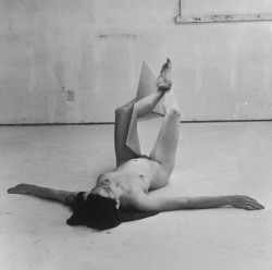 mamma-wolf: ana mendieta, coraville studio shot by hans breder