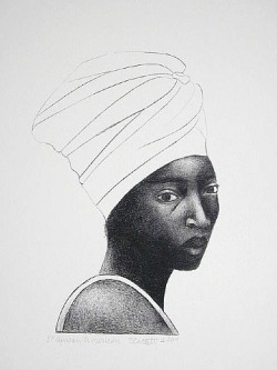 oeilvivide: Head  African American (2008) by Elizabeth Catlett