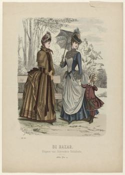 history-of-fashion:  1. De Bazar, 1886, Nr. 9, Pl. 644, anonymous,