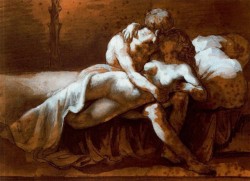 artist-gericault: The Kiss, Theodore Gericault Medium: oil 