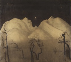 nationalmuseum-swe: Winter Night in the Mountains. Study by Harald