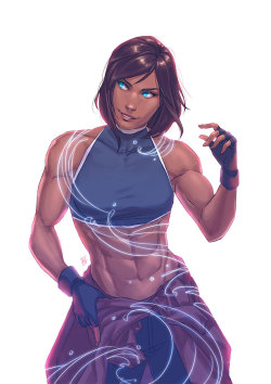 denimcatfish:Shiny Korra… flu has been mean but still getting