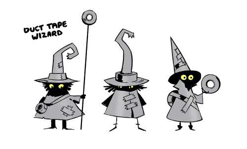 souperluminal:Thinking about a duct tape wizard
