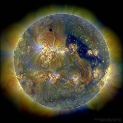 Venus and the Triply Ultraviolet Sun #nasa #apod #sdo #aia #eve
