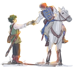 anxioussailorsoldier:  ‘Come with me.’some bnha fantasy/medieval