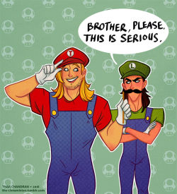 the-cinnaminion:  Q: What overalls does Mario wear? A: Denim,