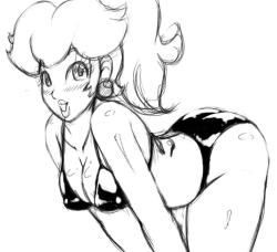 speedyssketchbook:  A Peach in a bikini. Doodled this on the
