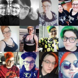 gang-vocals:  A year in selfies, month-by-month. Colorful, queer,