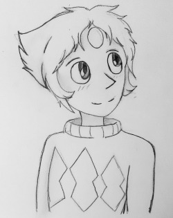 arsenichope:  I drew a quick sketch of pearl in a sweater from