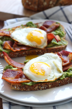 foodpornit:  Open-Faced Breakfast Sandwich / #AvocadoToast 🥑