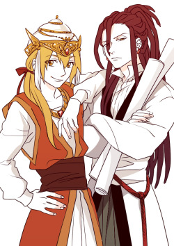 temariart:  I saw some king Alibaba with adviser Kassim in pixiv