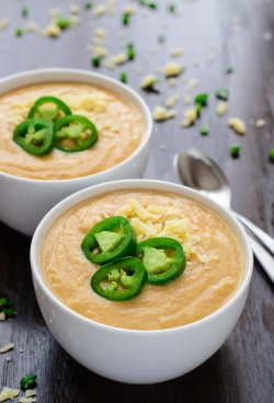 foodffs:  Slow Cooker Jalapeño Cheddar Cheese SoupReally nice