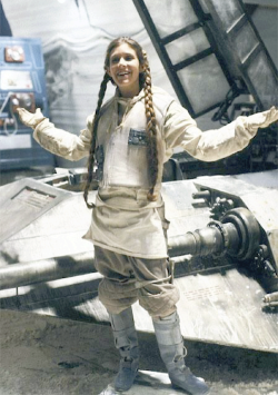 wendigowitch:  Carrie Fisher behind the scenes of The Empire