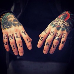 mattycay:  Matty Mullin’s new tattoos. Such a metal dude. Not
