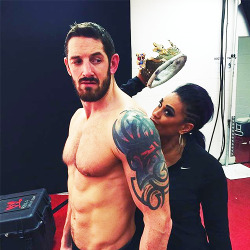 wadebarrettdaily:  @wwemakeupdivas: @wadebarrett getting a little